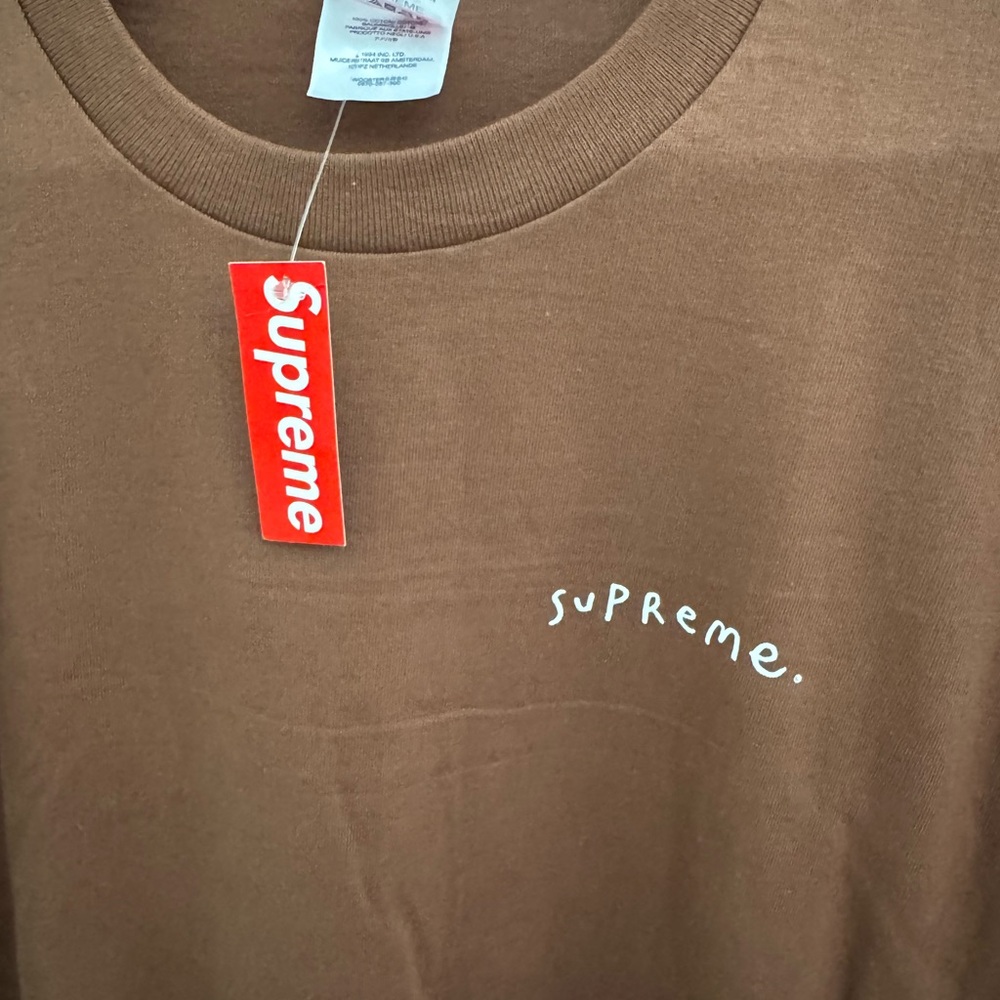 NWT… Supreme Yin Yang Brown Short Sleeve Tee Classic Crew Neck
